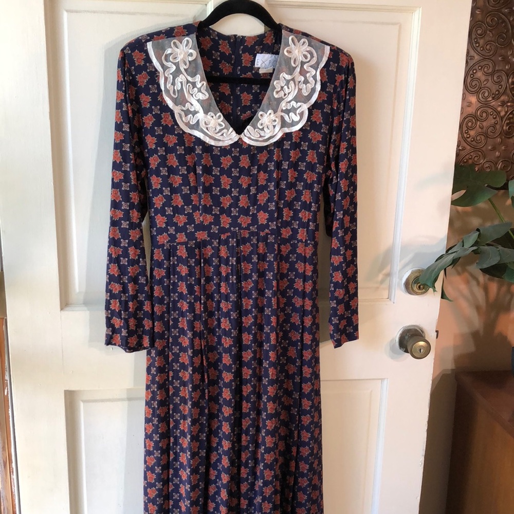 Vtg Expo Floral Dress
